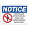 Signmission OSHA Notice Sign, 10" H, 14" W, Aluminum, NOTICE Admittance With ID Badge Only Sign, Landscape OS-NS-A-1014-L-15207 - alternate 1